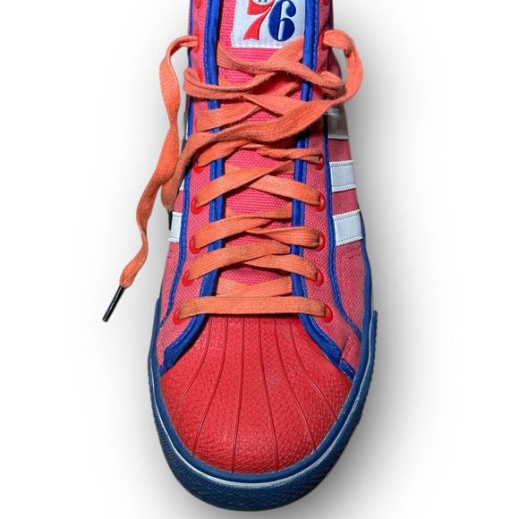 Rare Vintage Adidas‎ Hightop Philadelphia 76ers Red Men’s 10.5 Read Description main image 15